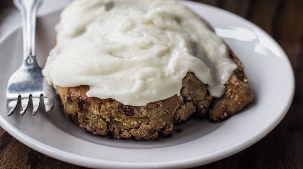 A local's favorite coffee shop with amazing vegan options, live music and a great space. Definitely go for the cinnamon rolls alone though!