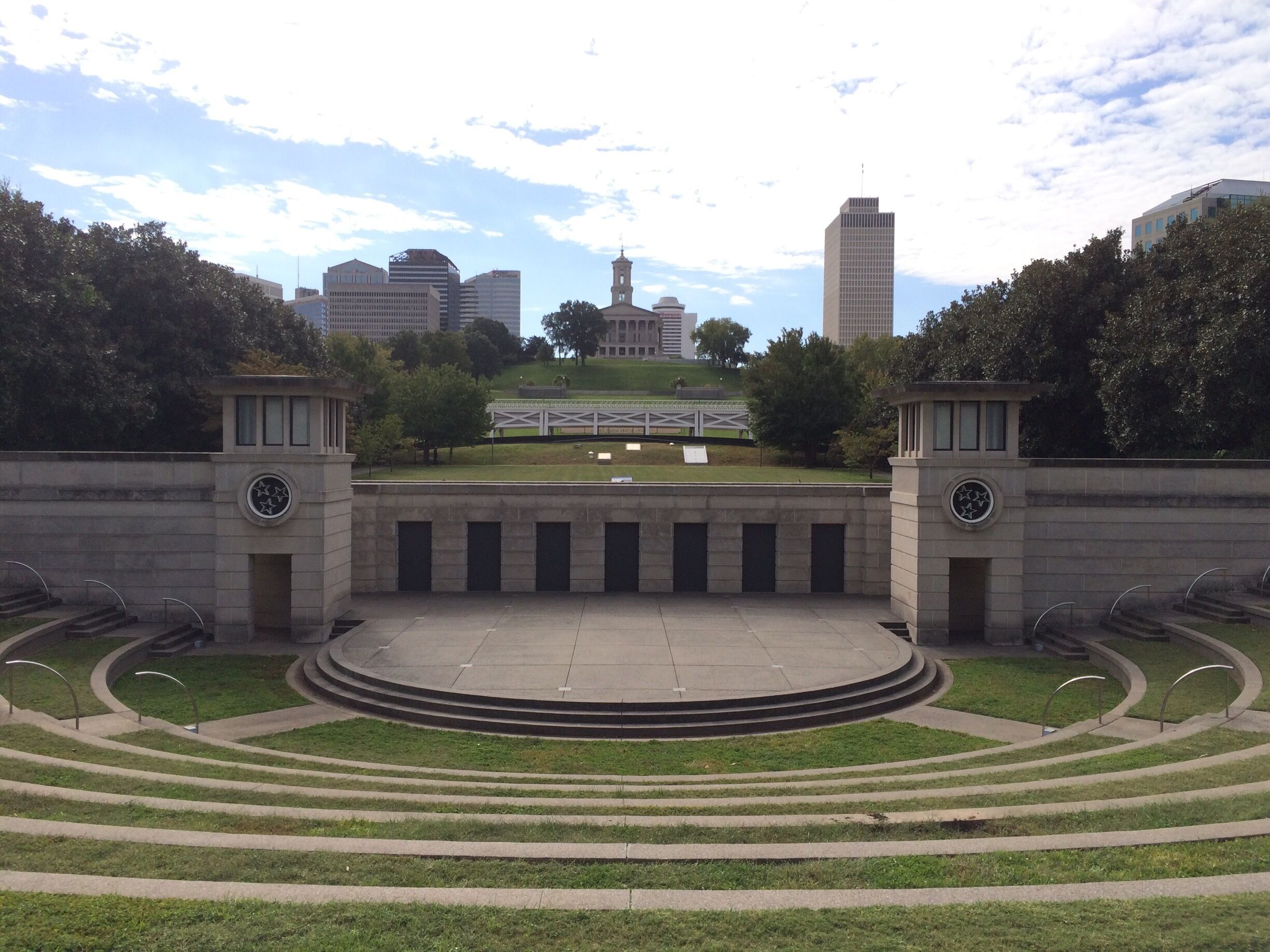 Ampitheather with a view of Capital Hill. 
