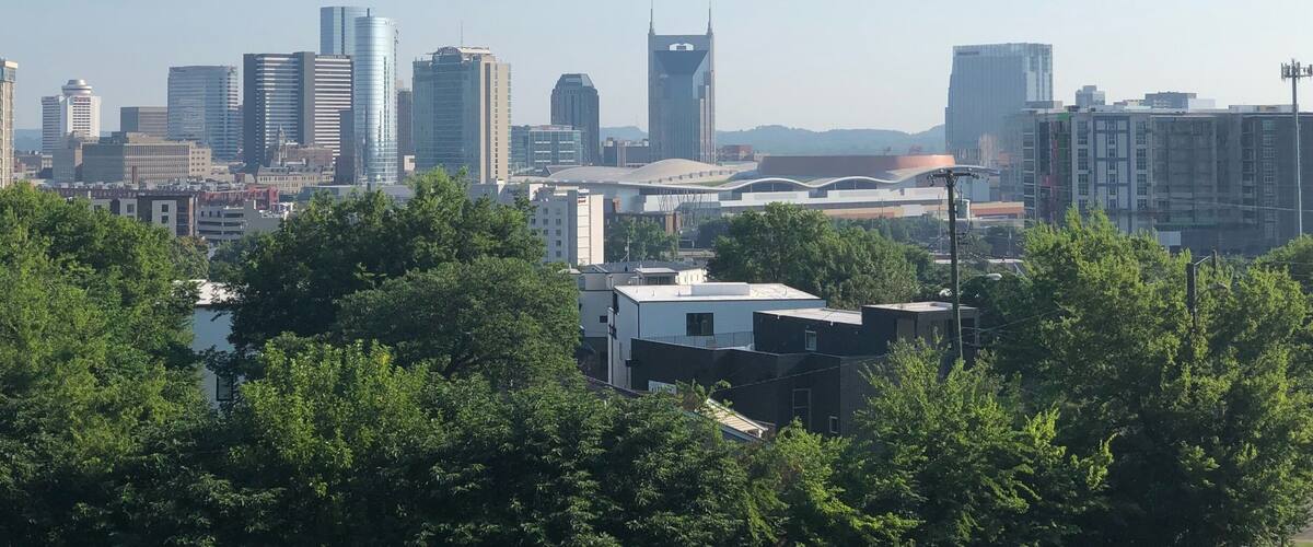 Great view of downtown Nashville.