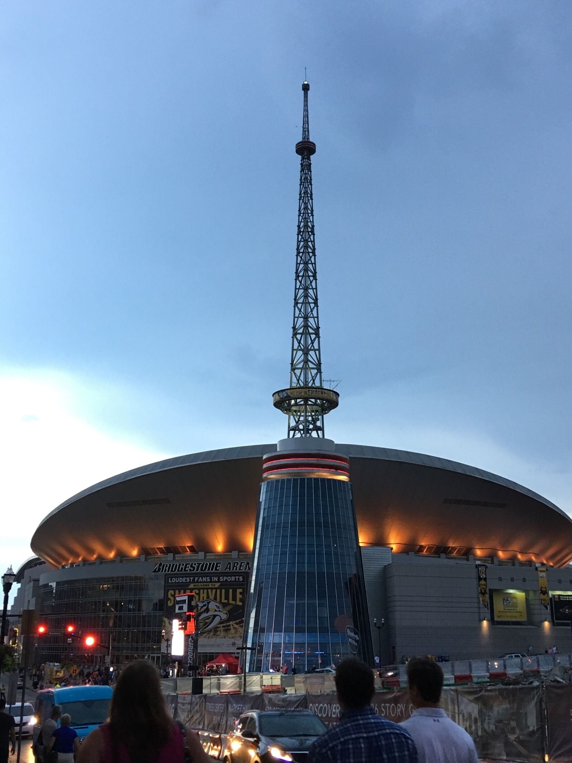 Look at the crowd getting ready for the queen concert what a beautiful night