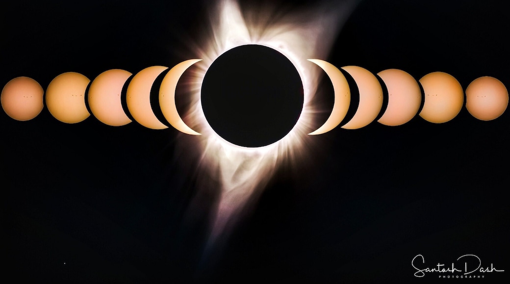 The solar eclipse sequence from Aug 2017 stacked