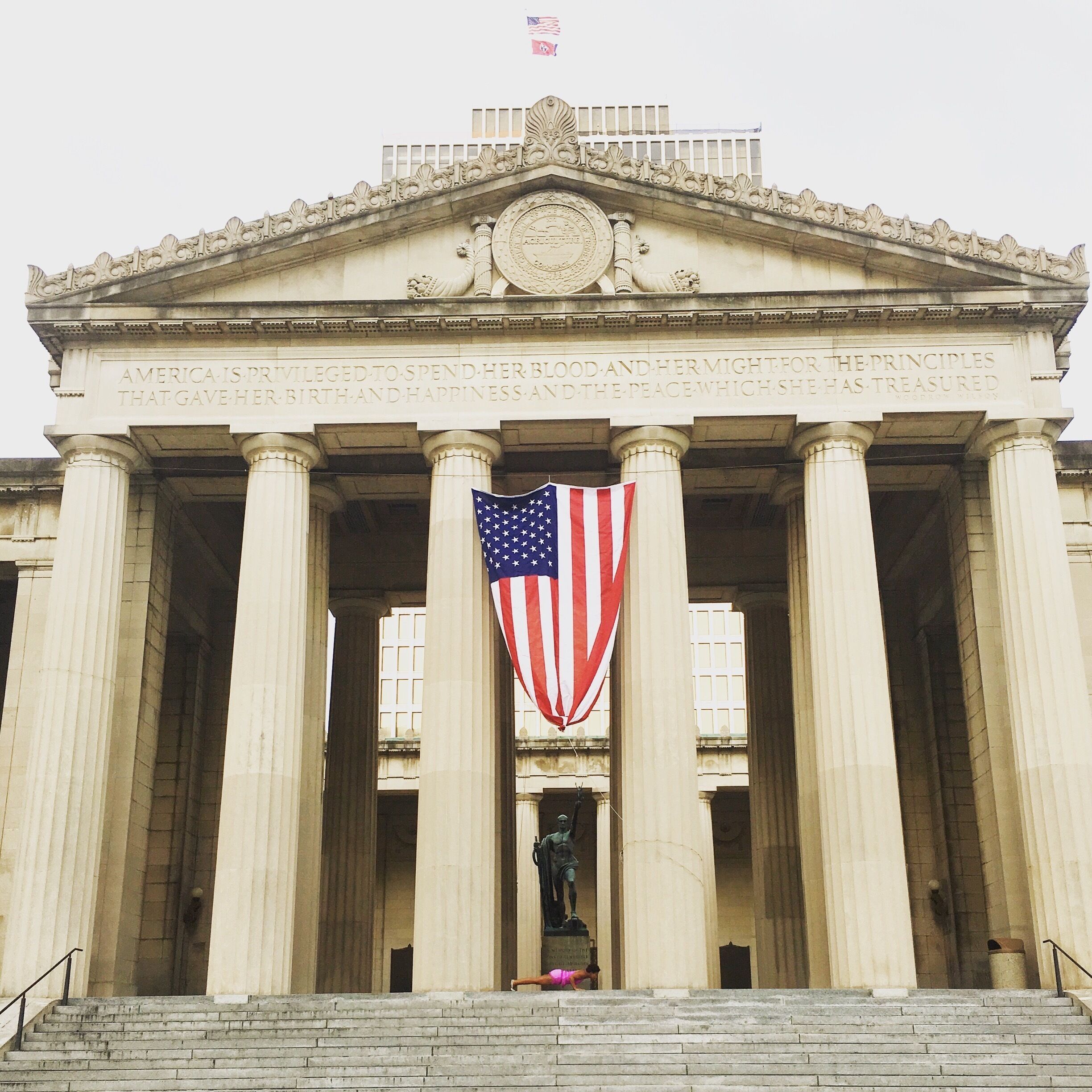 Push up challenge on the steps of Legislative Plaza....