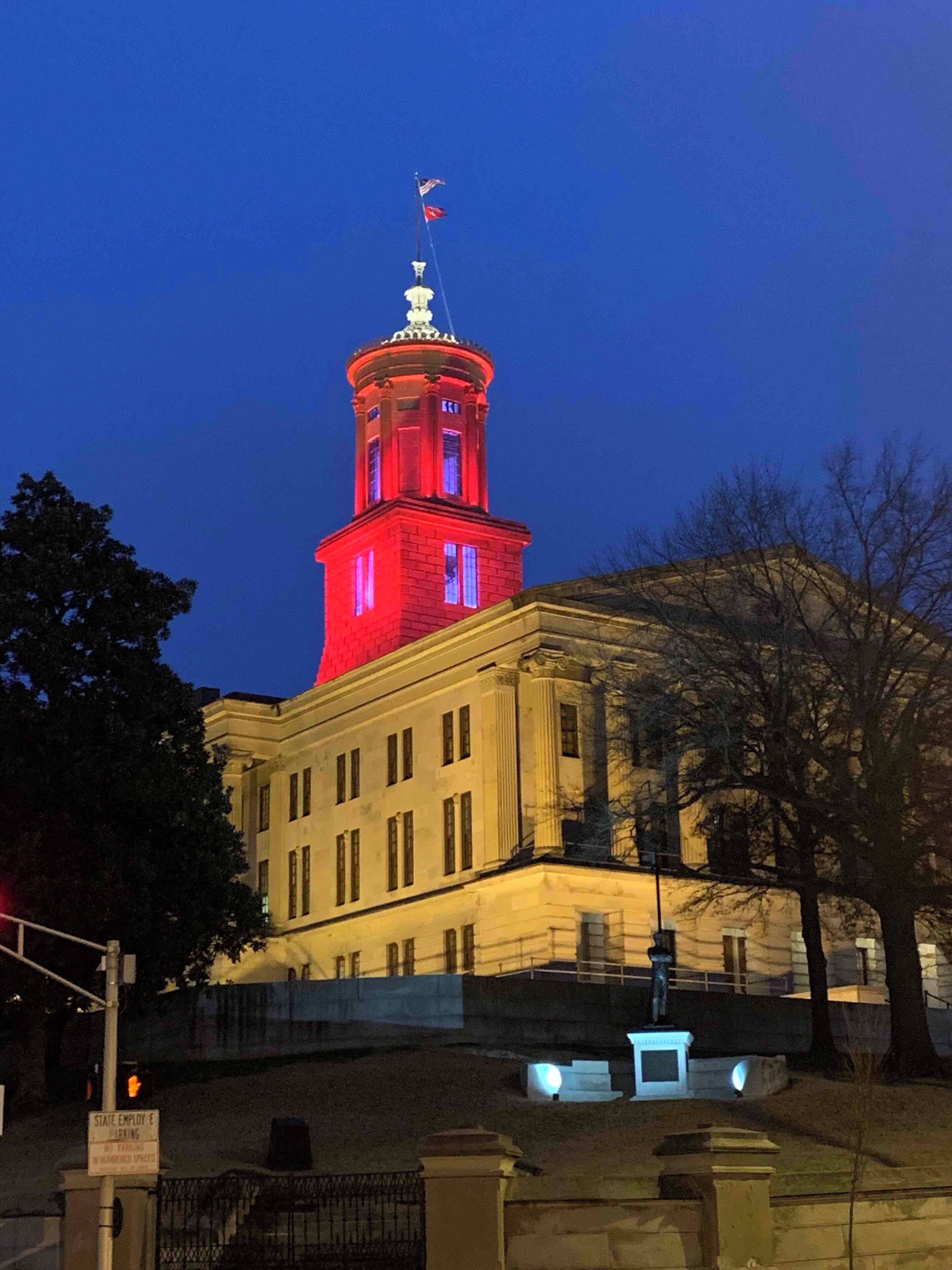 The Capitol building early in the morning.