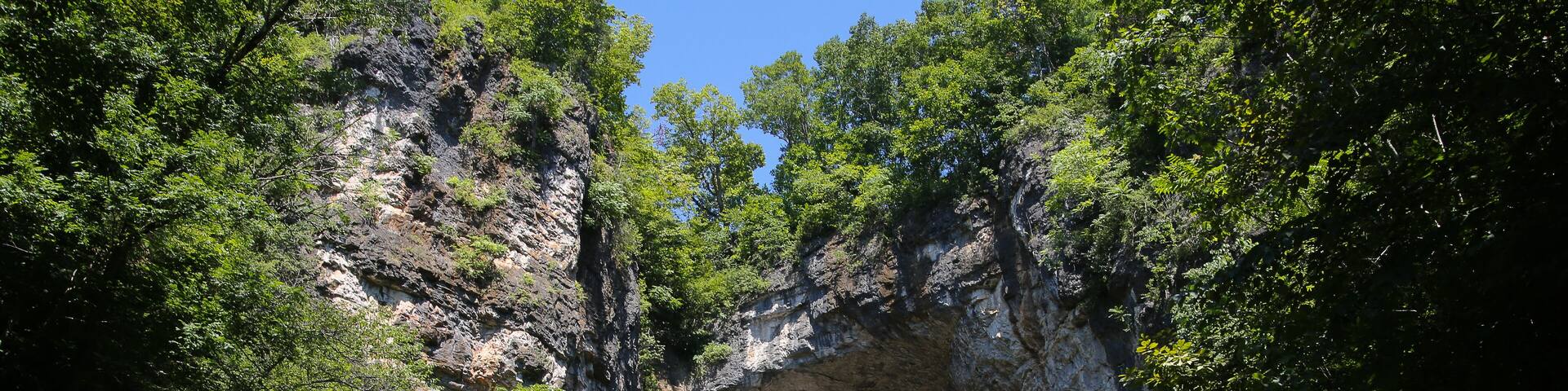 Natural Bridge Rock Formation National Park in the Blue Ridge Mountains of Rockbridge County, Virginia Limestone Bridge Gorge