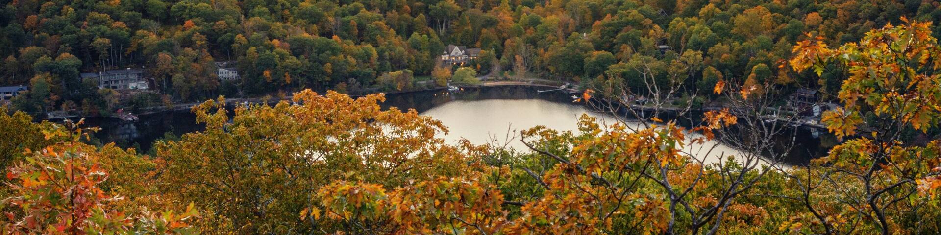 Fall scenic view of the rolling hills of Connecticut. The Northeast
