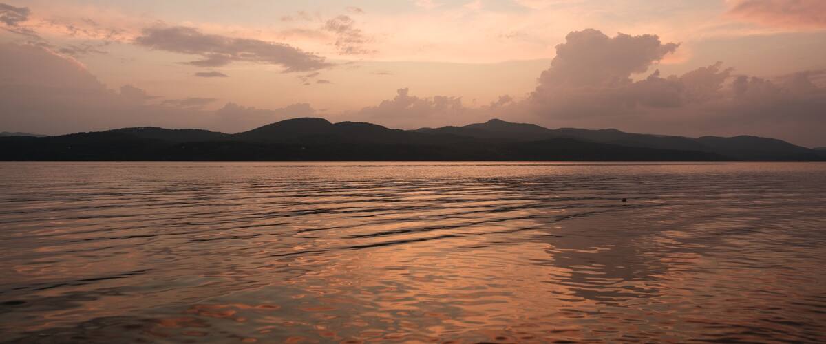 Sunset on Lake Champlain from D.A.R. State Park, Addison, Vermont