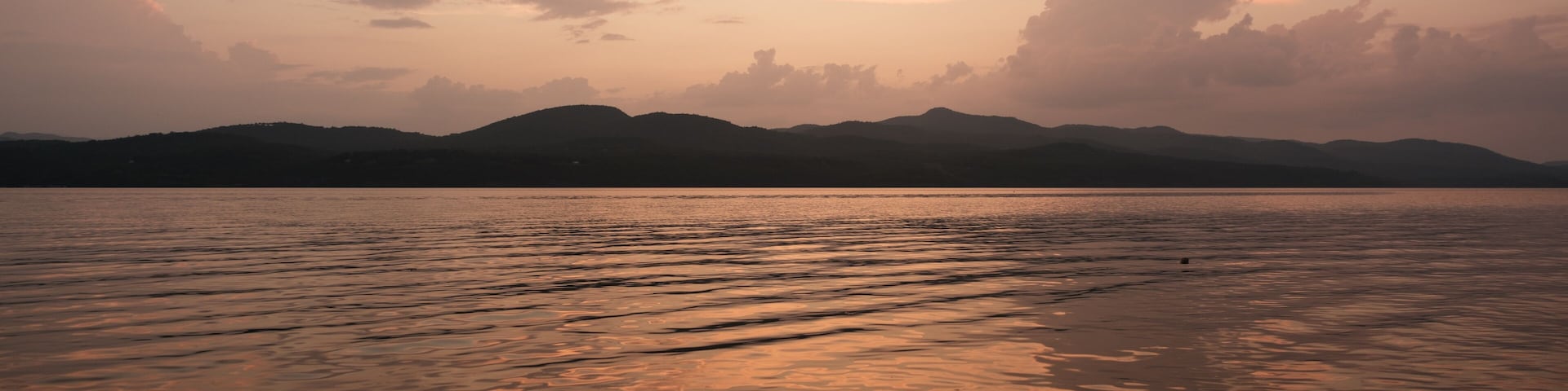 Sunset on Lake Champlain from D.A.R. State Park, Addison, Vermont