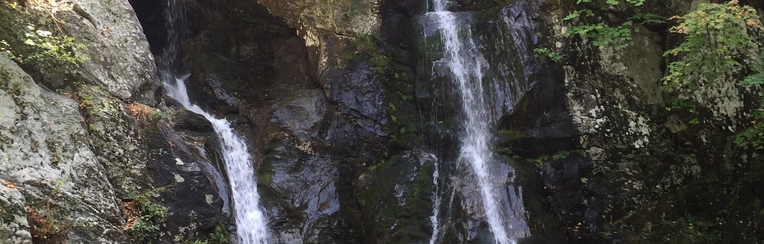 Take the easy path by parking at the bottom of the hill, or drive to the lot at the top for a greater challenge scrabbling down the mountain to the falls. Gorgeous, peaceful, and not over-crowded!