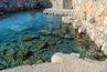 Pool of Kapukargin natural sulfur thermal bath near Dalaman town in Mugla, Turkey.
