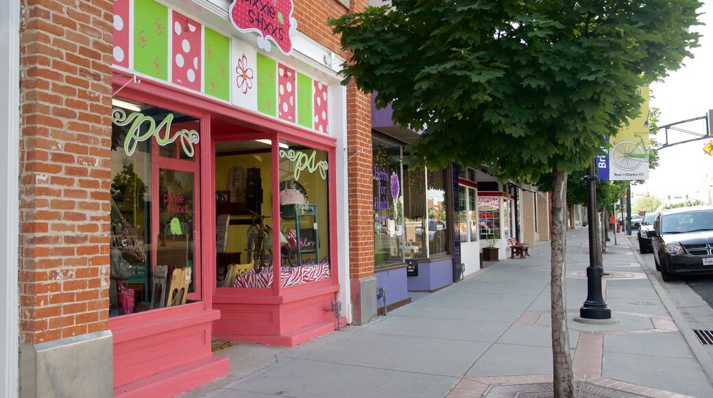 Brigham City featuring shopping and street scenes
