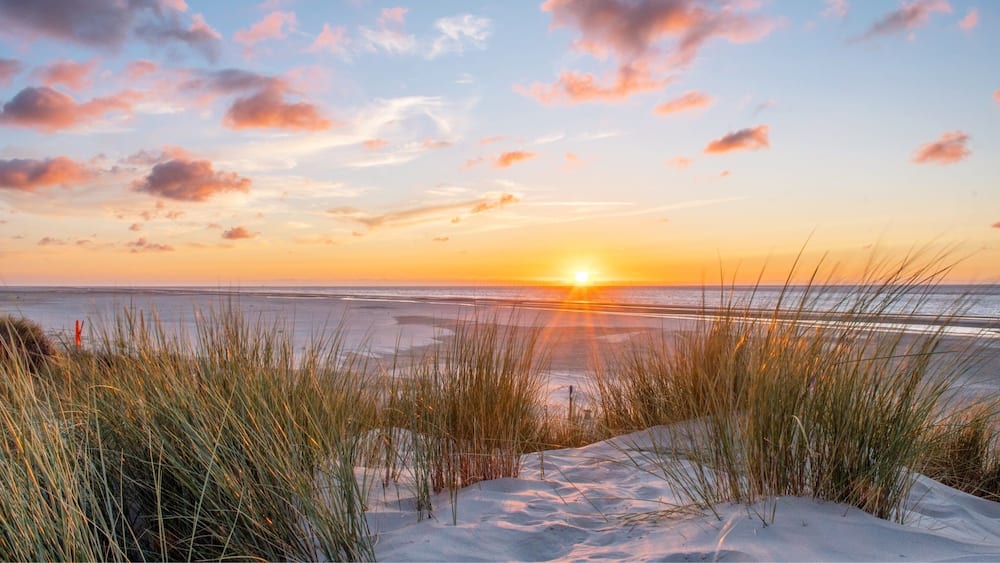Sunset on the Island Borkum in the Northsea