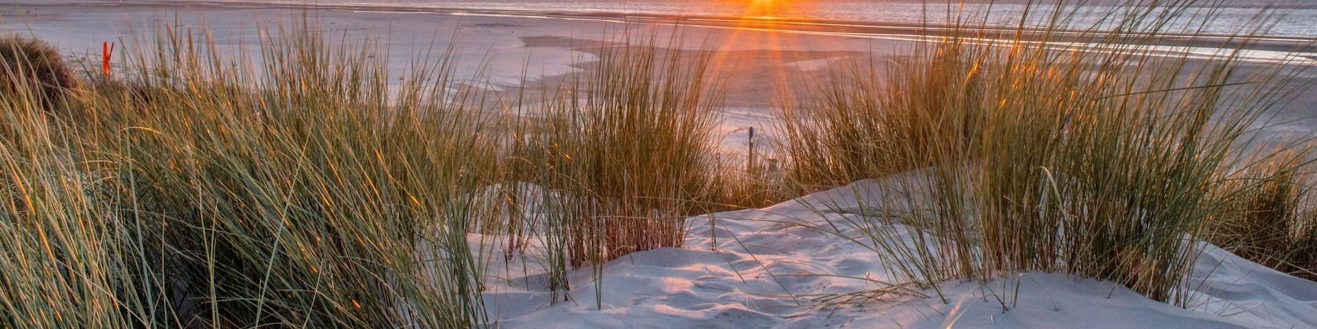 Sunset on the Island Borkum in the Northsea