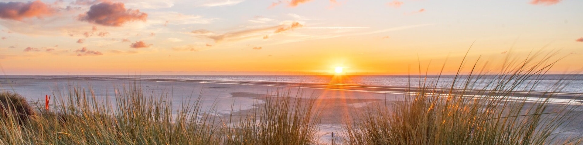 Sunset on the Island Borkum in the Northsea