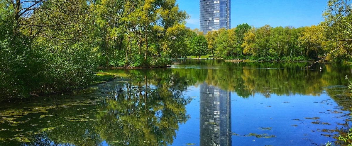 Nice view of German Post Head quater Tower in Bonn