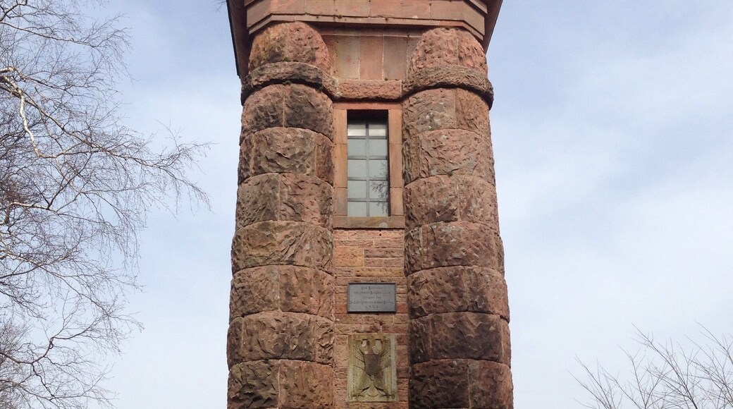 Landstuhl's Bismarck Tower stands on a hill on the opposite side of the valley from the castle. If you can, climb the stairs to the top of the tower cuz the view is phenomenal. You can see the whole town plus the air base plus all the way across to the little towns of Ramstein and Meisenbach.