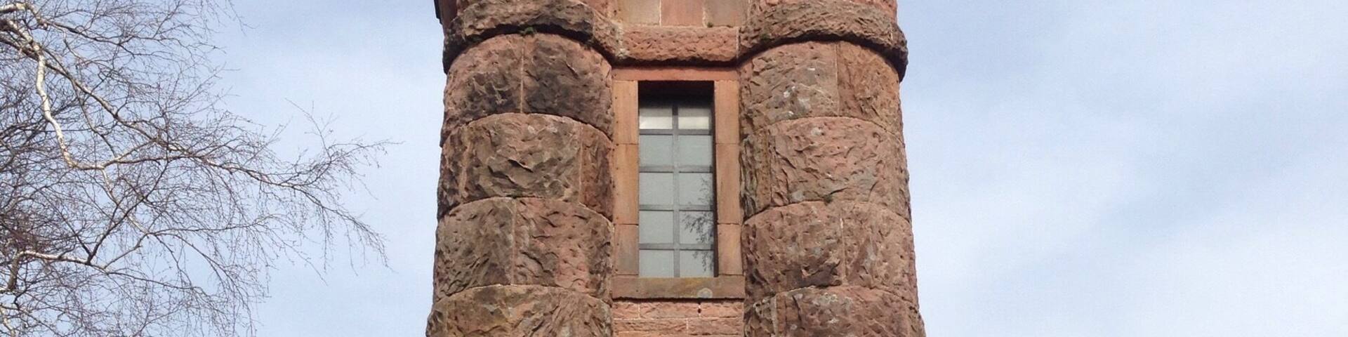 Landstuhl's Bismarck Tower stands on a hill on the opposite side of the valley from the castle. If you can, climb the stairs to the top of the tower cuz the view is phenomenal. You can see the whole town plus the air base plus all the way across to the little towns of Ramstein and Meisenbach.