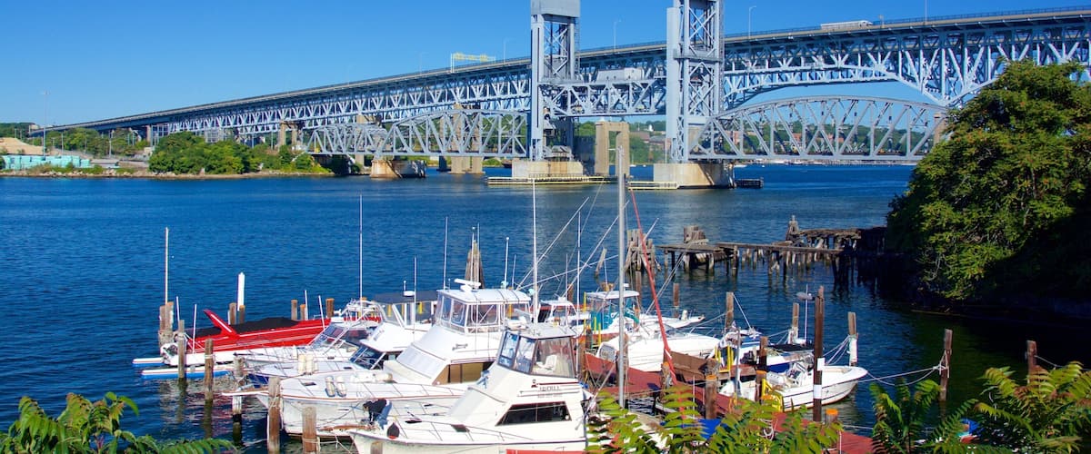 Groton which includes a bridge and a river or creek