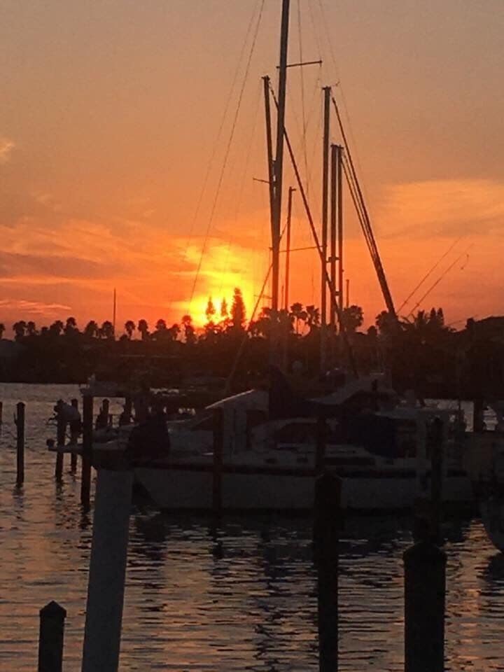 Beautiful sunset from the bar. 