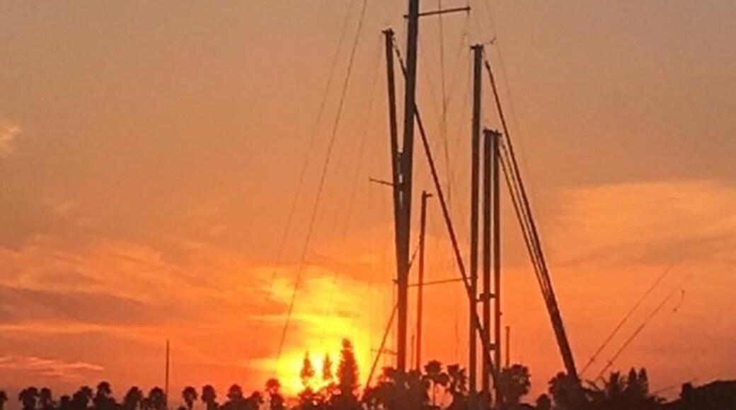 Beautiful sunset from the bar.