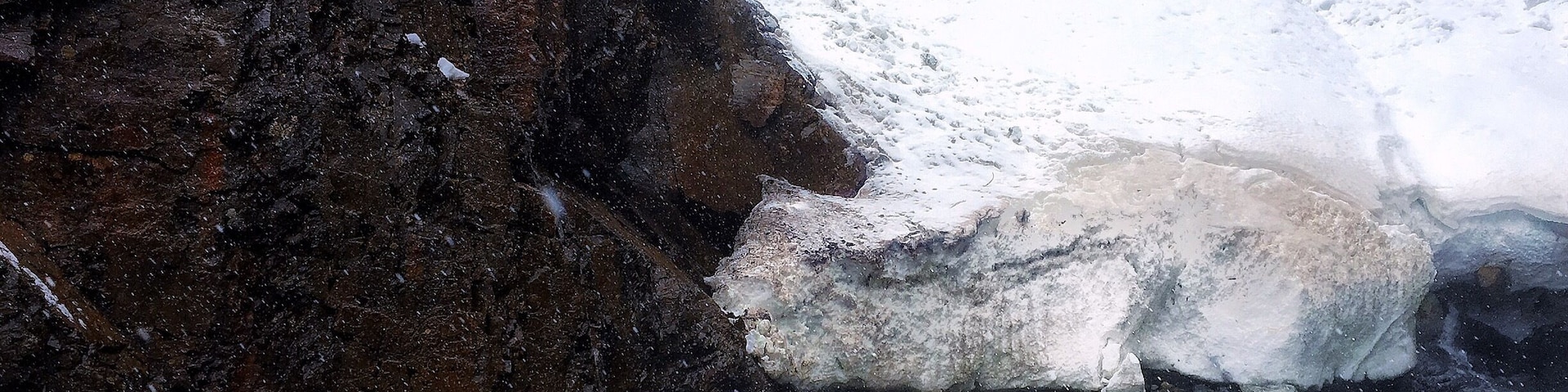 Skinny Dipping in freezing water by Franklin Falls     #weekendgetaway #winterdestination #winter #snow #travel #adventure #nature #hiking #snowshoeing