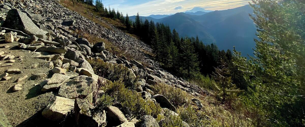 Decently steep, rocky climb, but worth it.