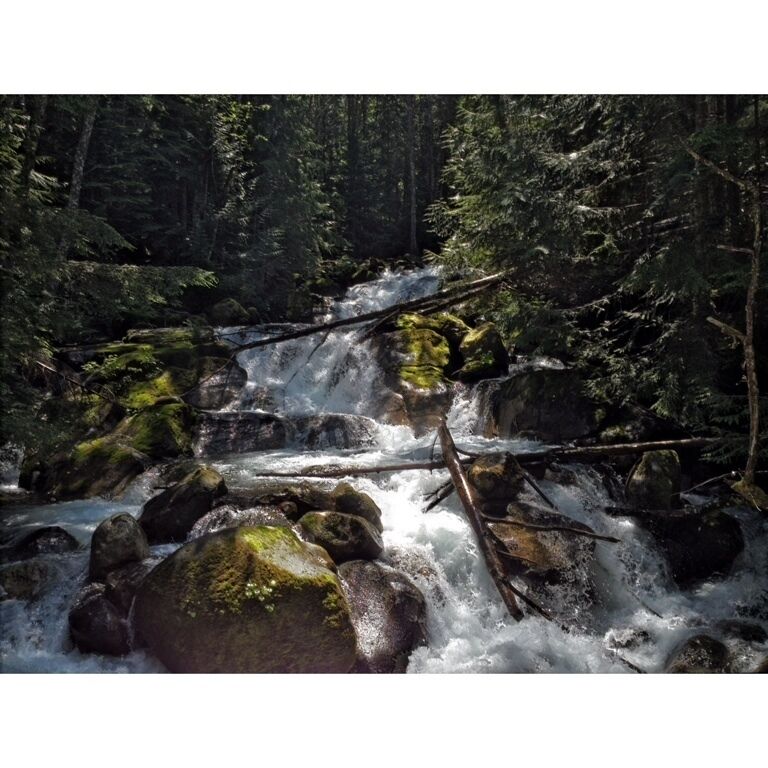 Waterfalls near the beginning of the Annette Lake Trail.