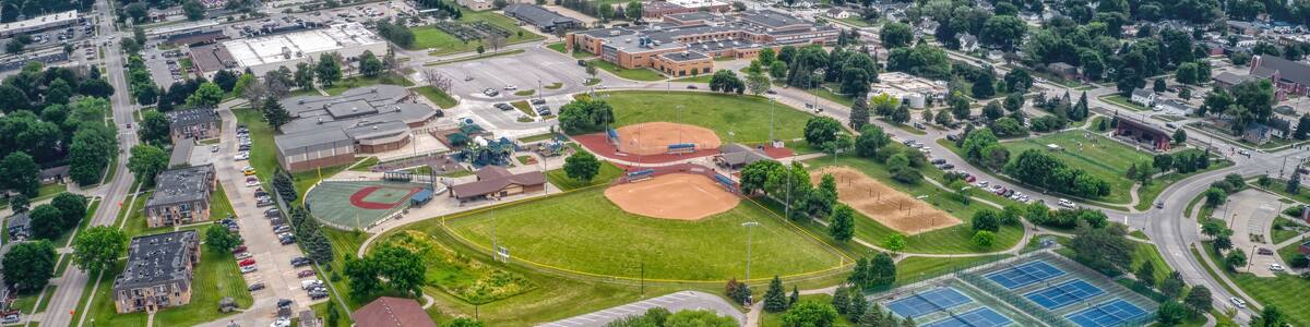Aerial View of the Des Moine Suburb of Ankeny, Iowa