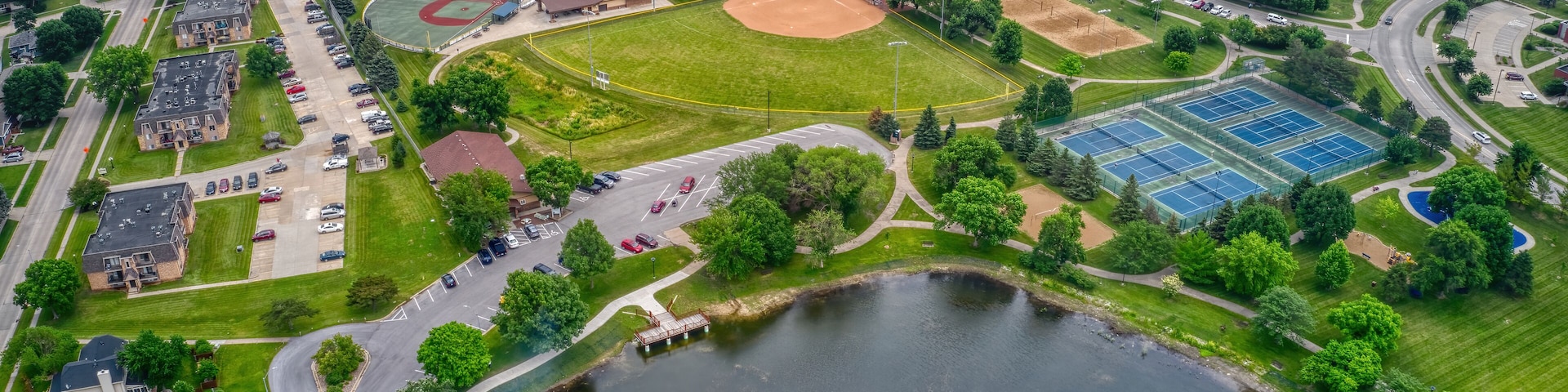 Aerial View of the Des Moine Suburb of Ankeny, Iowa