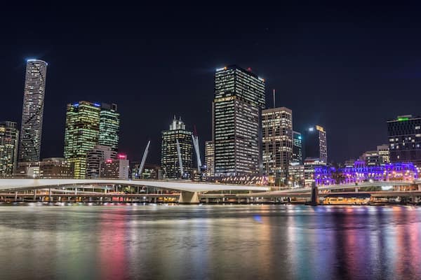 The amazing cityscape of Brisbane during the night time. It's absolutely relaxing to sit on a the grass ground in the South Bank Parklands looking at this cool view of the city. This place is always busy with photographers during the evening and night time.