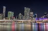The amazing cityscape of Brisbane during the night time. It's absolutely relaxing to sit on a the grass ground in the South Bank Parklands looking at this cool view of the city. This place is always busy with photographers during the evening and night time.
