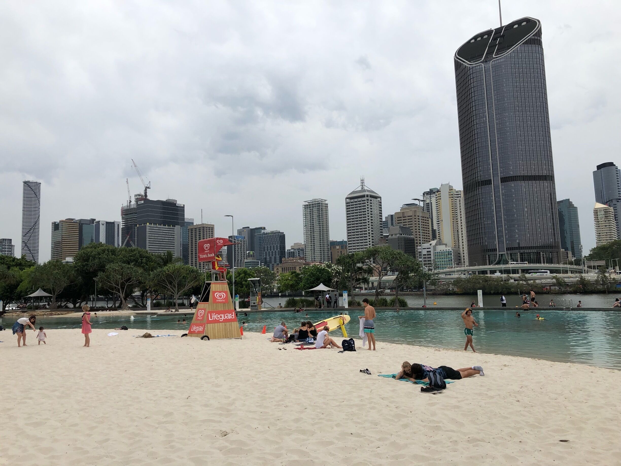 Street Beach, inner-city man-made beach, only in Brisbane