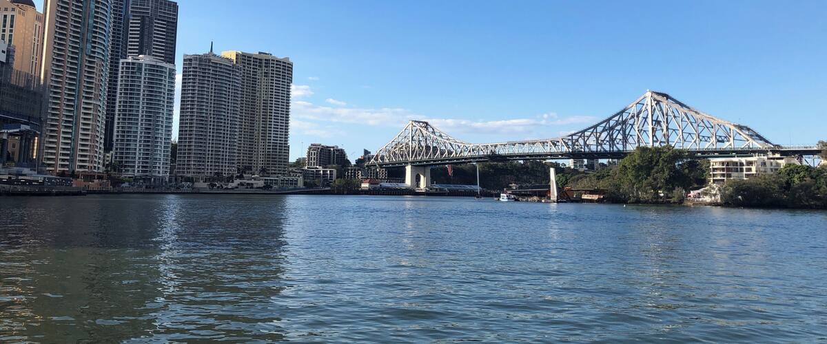 Story bridge and city