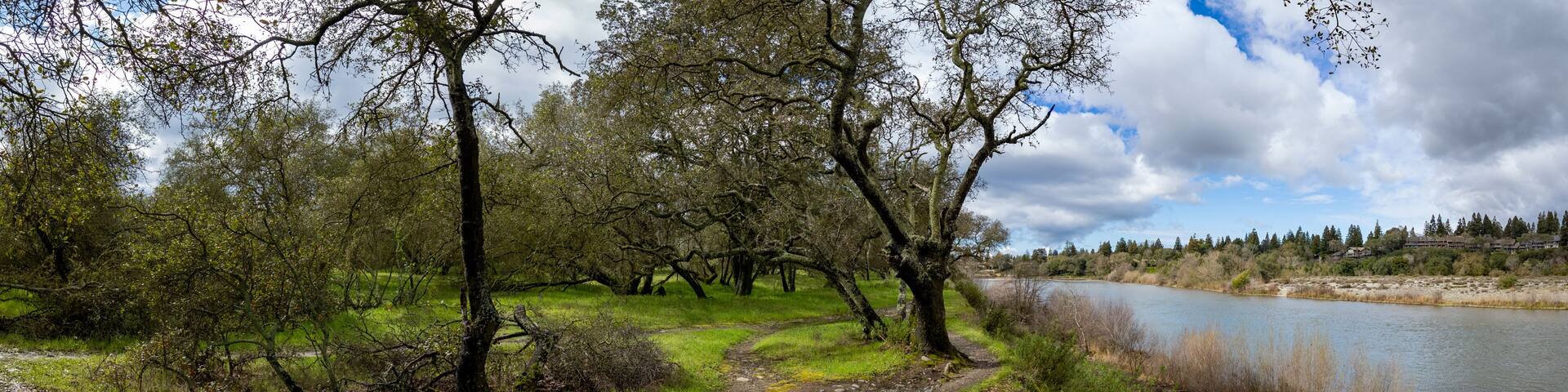 Trail alongside the American River at River Bend Park
