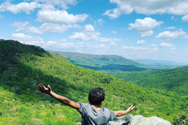You can view rows upon rows of mountains as the clouds shadows dance over the forest. #adventure