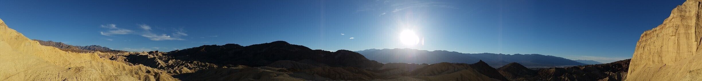Golden Canyon Trail in Death Valley National Park will let you listen to the sound of silence in the hottest, driest, lowest National Park in the world.

It also leads to a spectacular view of Death Valley and Zabriskie Point.

Death Valley National Park has the lowest recorded possible decibel level! And the record for the hottest temperature ever recorded on Earth (134F), the lowest land point in the western hemisphere (182 feet below sea level at Badwater), and is one of the driest deserts in the world. 

 http://rvluckyorwhat.com/2015/03/02/ten-reasons-why-death-valley-is-to-die-for/

#Silence
#GoldenCanyon
#DeathValley
#NationalPark
#hot
#dry
#quiet
#bluesky
#hiking
#solidtude