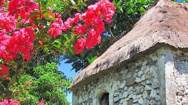 A traditional Ivatan stone house. It is made of thick limestone walls to withstand strong winds. #Batanes #Philippines
