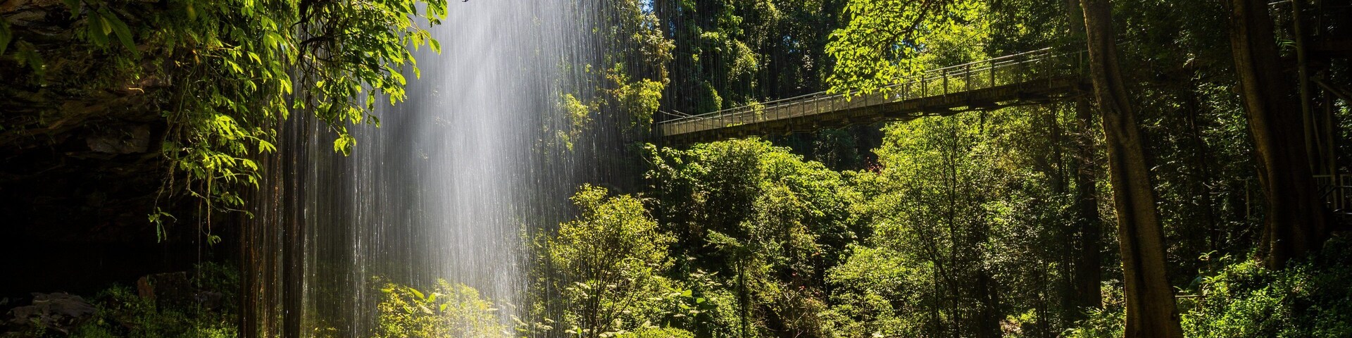 Crystal Shower Falls Walk Trailhead showing a waterfall