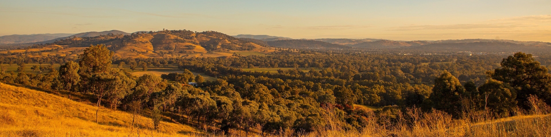 Albury which includes landscape views, a sunset and tranquil scenes
