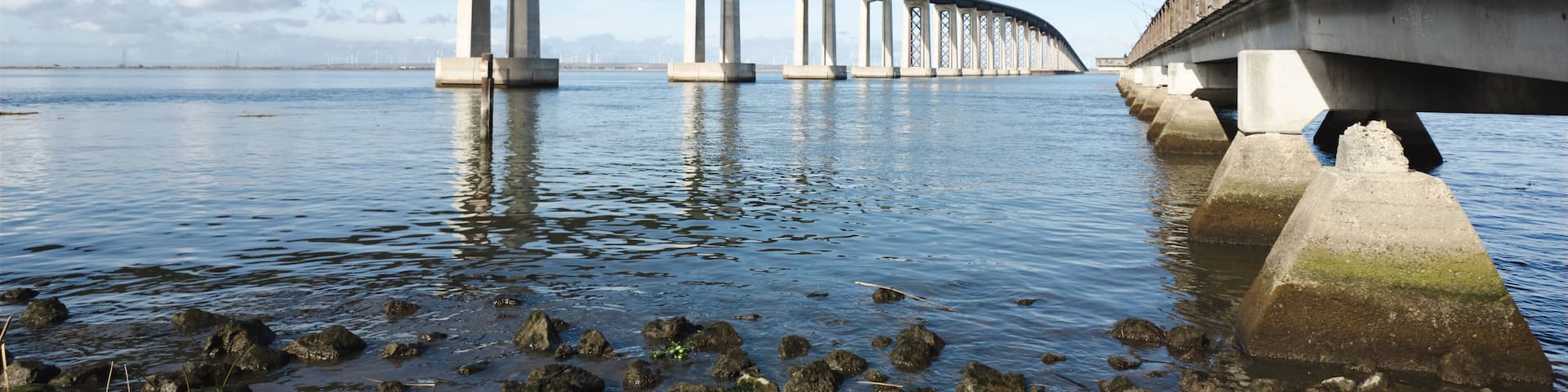 Antioch bridge in the delta region of california