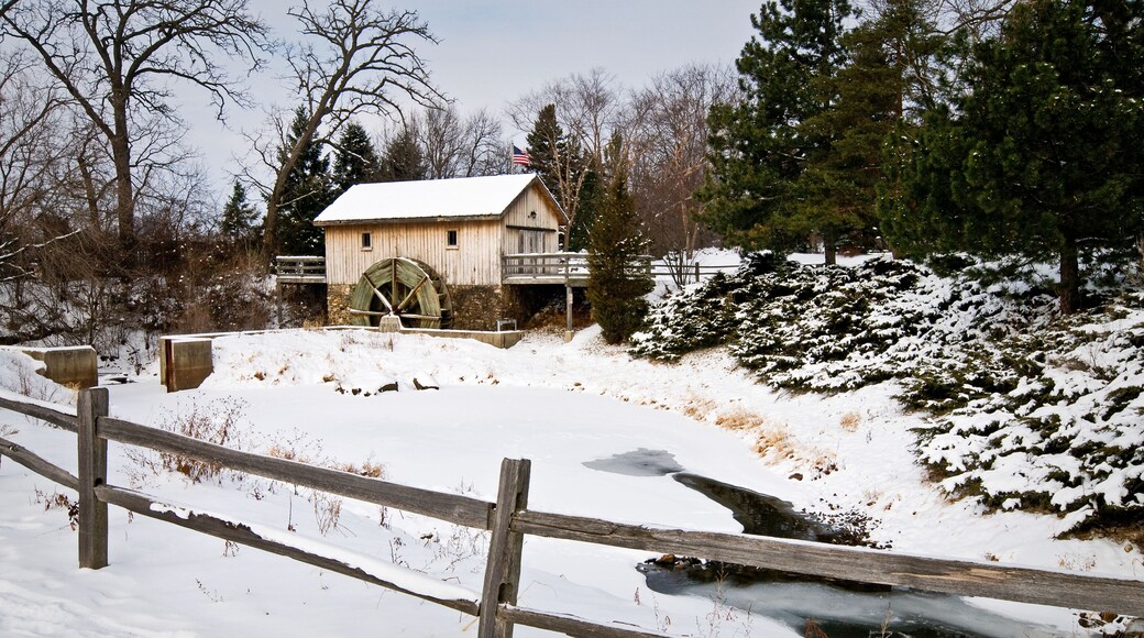 A replica of the 1839 Hiram Buttrick Mill, located on the Sequoit Creek in Antioch, IL.