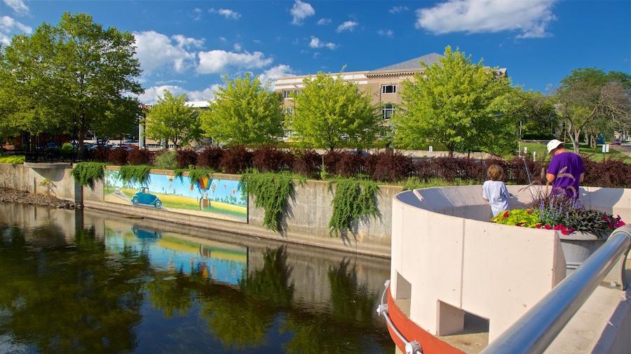 Battle Creek which includes a river or creek, outdoor art and views