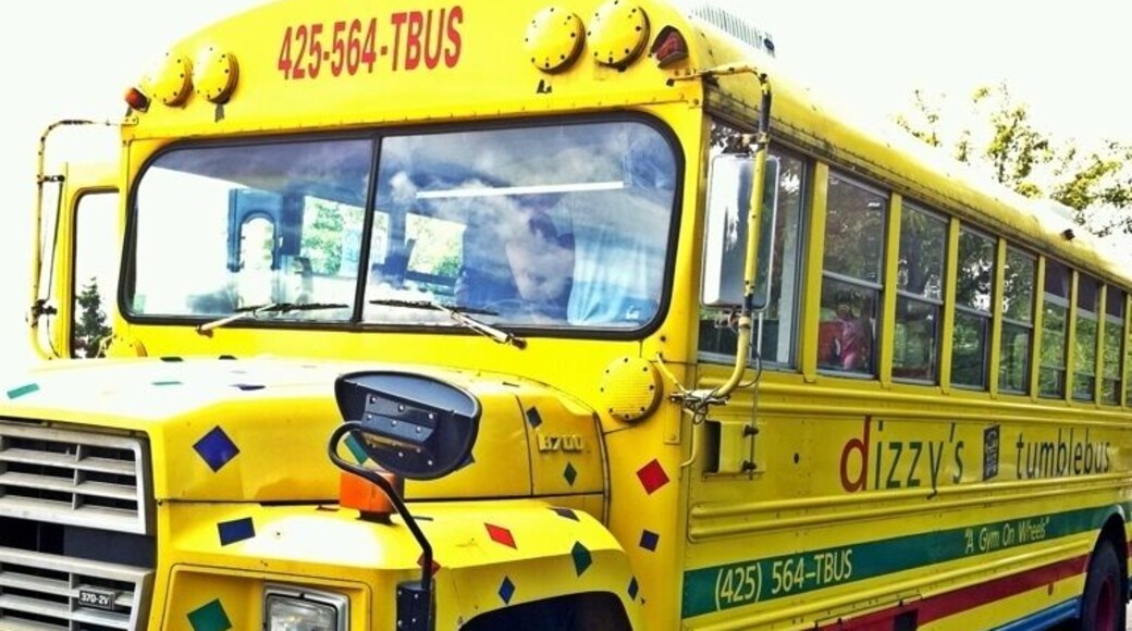 Rent a mobile playroom for your kid's next birthday party (the bus remains parked while the kids play). The Tumblebus can entertain 10-17 kids and the rental fee includes two teachers to watch the children and lead them in games and activities. Available for events throughout the greater Seattle area.
Tip: Throwing a bigger party? Rent both Tumblebuses!