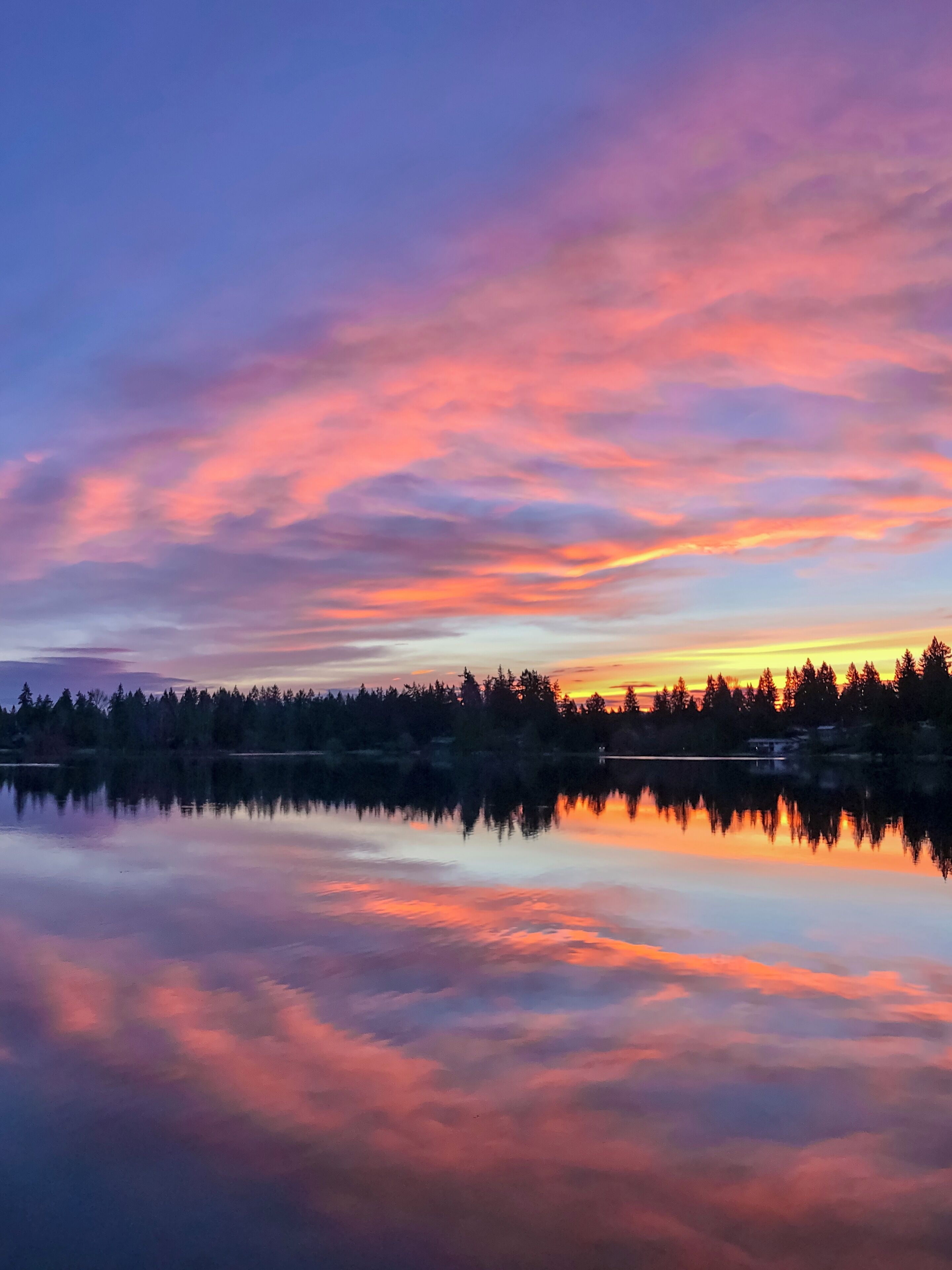 Beautiful sunrise at Phantom Lake Park this morning. 