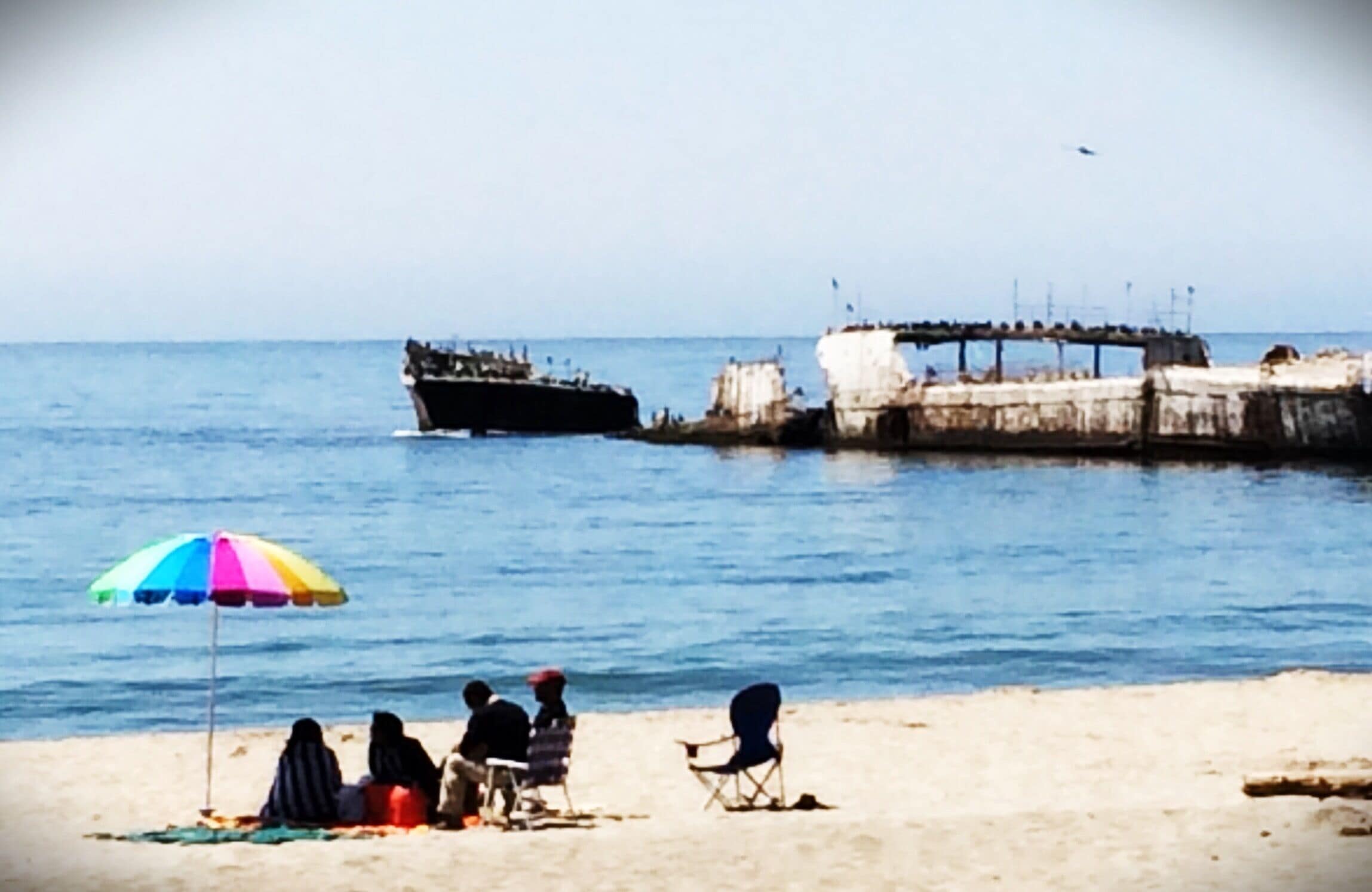 Gorgeous beach off of Hwy 1, in Aptos. Set up for campers, primarily, but also has day use parking.

There's a lovely shop inside the park with a touch tank and a lot of historical and ecological information about Monterey Bay.

A giant husk of a concrete ship, the SS Palo Alto, rests at the end of a fishing pier. It was built as a tanker at the end of WW1.

It's a ship...made out of concrete. Just let that soak in.