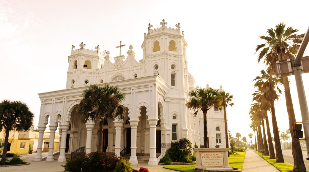 Morning light on historic church on Galveston Island, Texas.