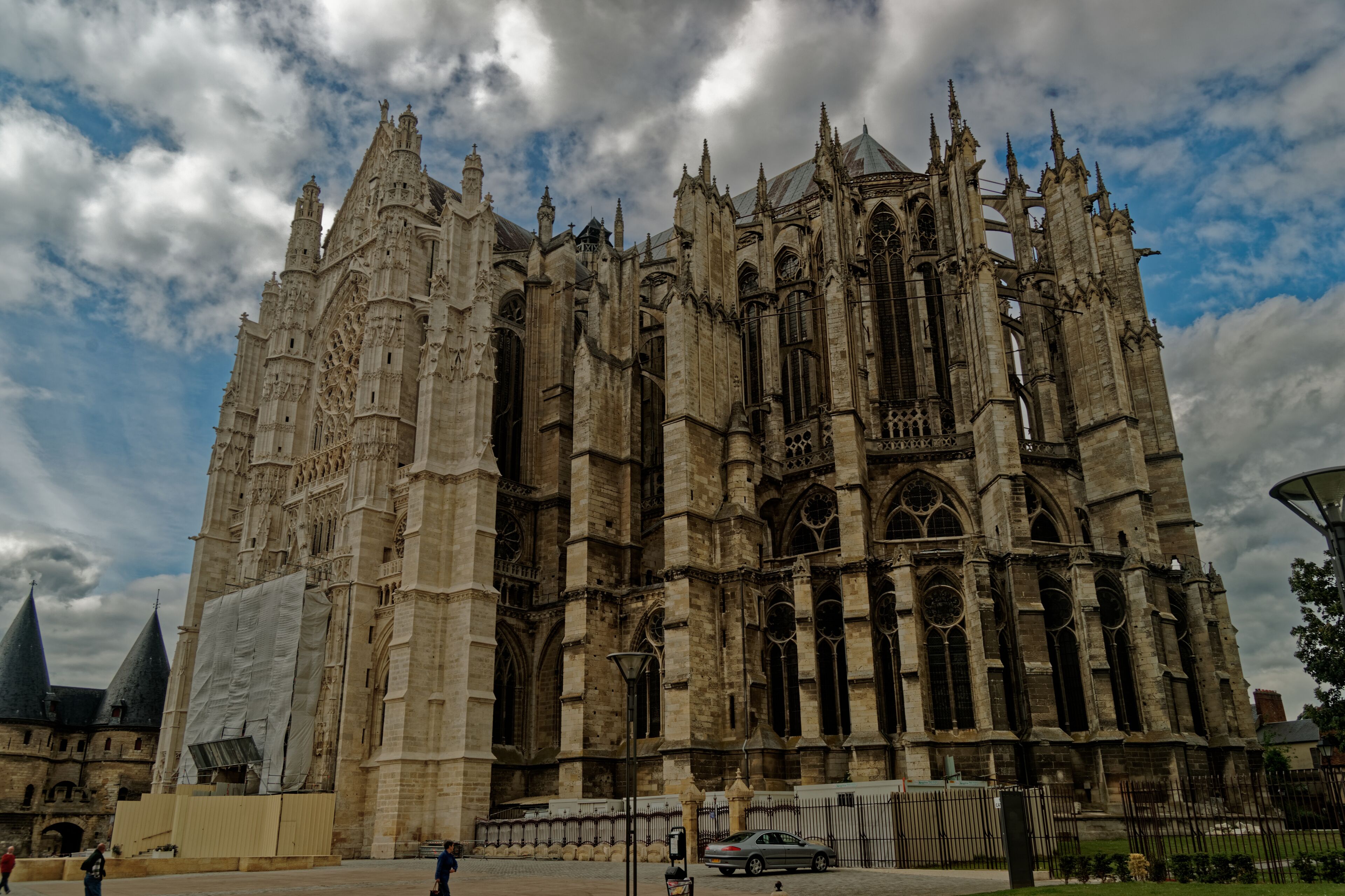 A large Gothic cathedral with intricate stonework and pointed arches.