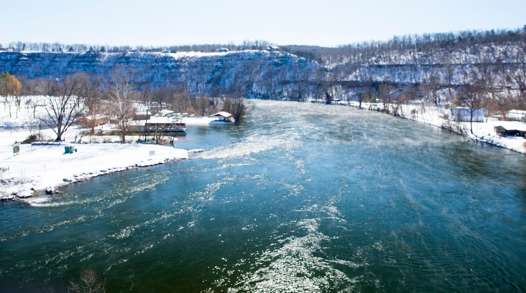 White River at Cotter under Winter Snow