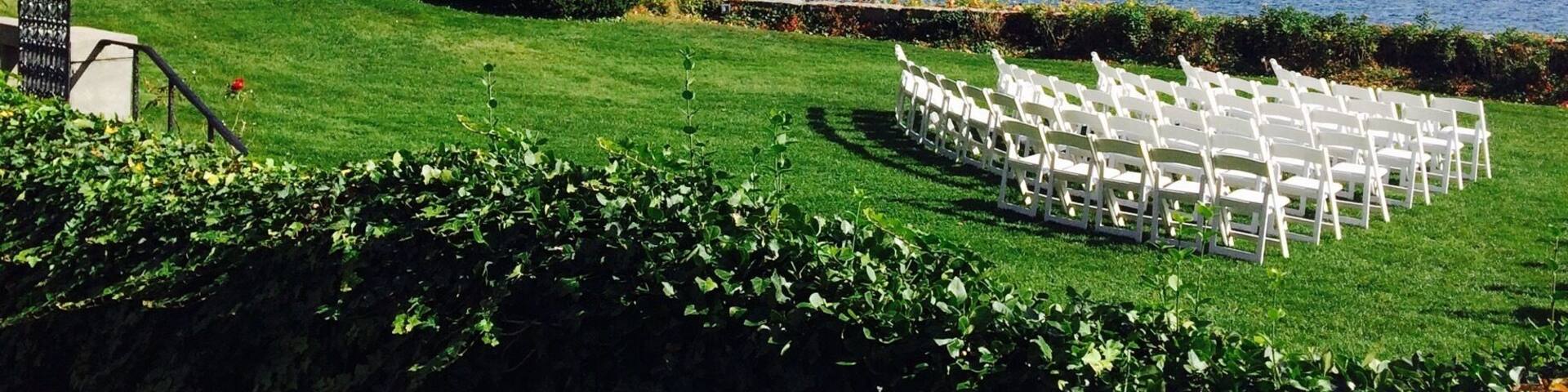 Former mansion now owned by Endicott College for wedding and event venues overlooking the ocean