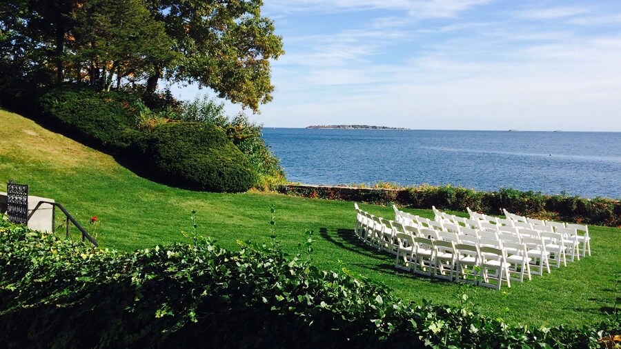 Former mansion now owned by Endicott College for wedding and event venues overlooking the ocean