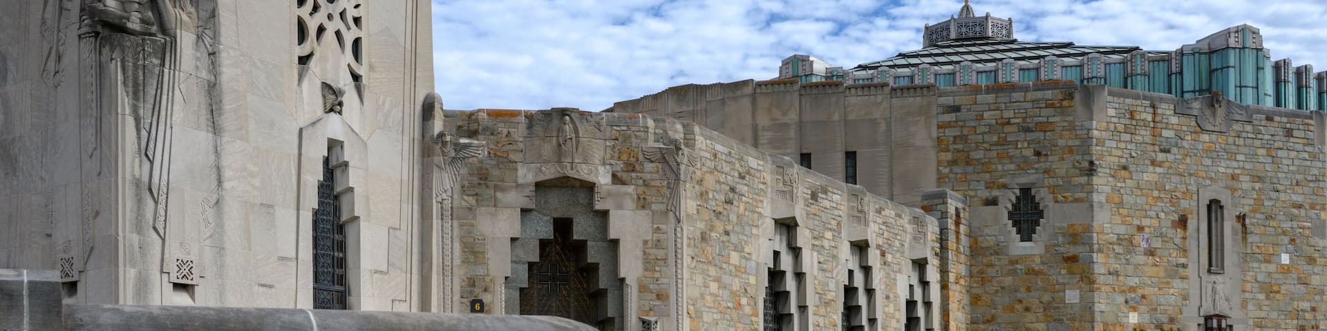 National Shrine of the Little Flower Basilica in Royal Oak, Michigan, completed in 1936 in the Art Deco style.